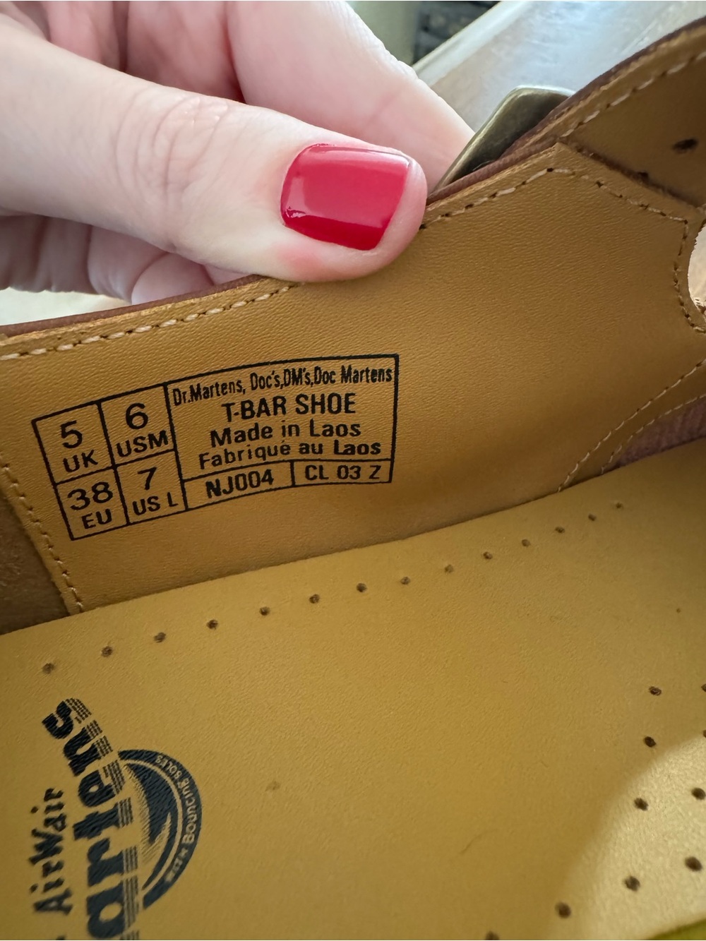 Dr. Martens Brown T-Bar Mary Jane Shoes - Picture 5 of 6